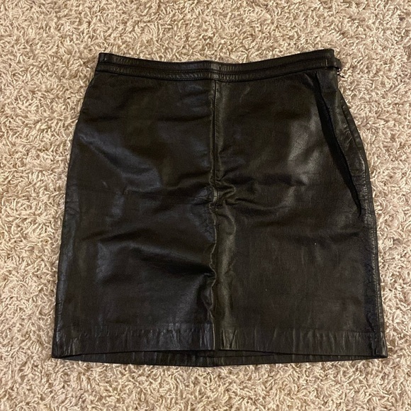 Ralph Ralph Lauren leather skirt size 8 NWT - Picture 1 of 6